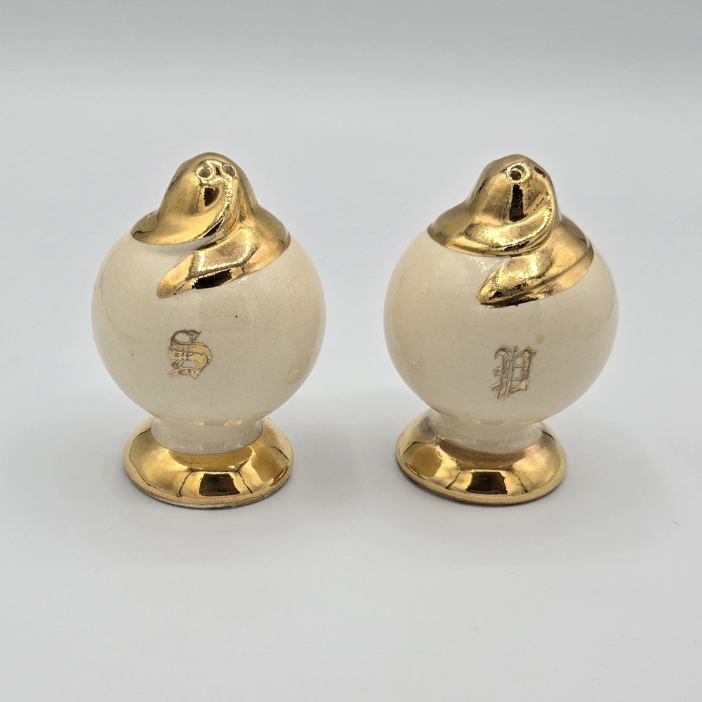 VTG Taylor Smith & Taylor "Lusterware‎ TST1045" Salt & Pepper 1938
